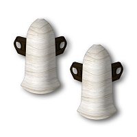 Внешний угол с крепежом для плинтуса 55мм "Идеал Классик"